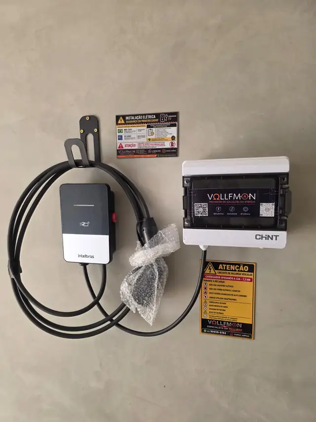 Kit de recarga com quadro de proteção Vollfman e placas de orientação visto de cima